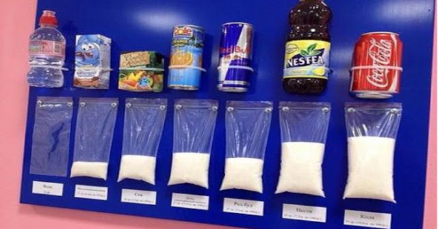 Esta es la cantidad de azúcar que lleva cada producto. INCREÍBLE